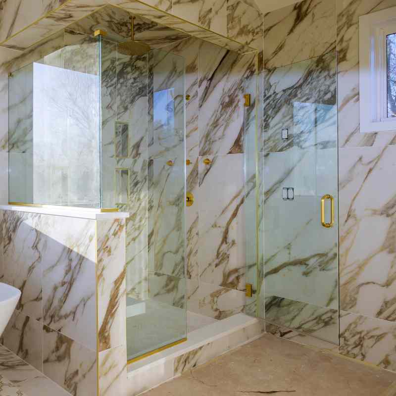 quartz counter and pots