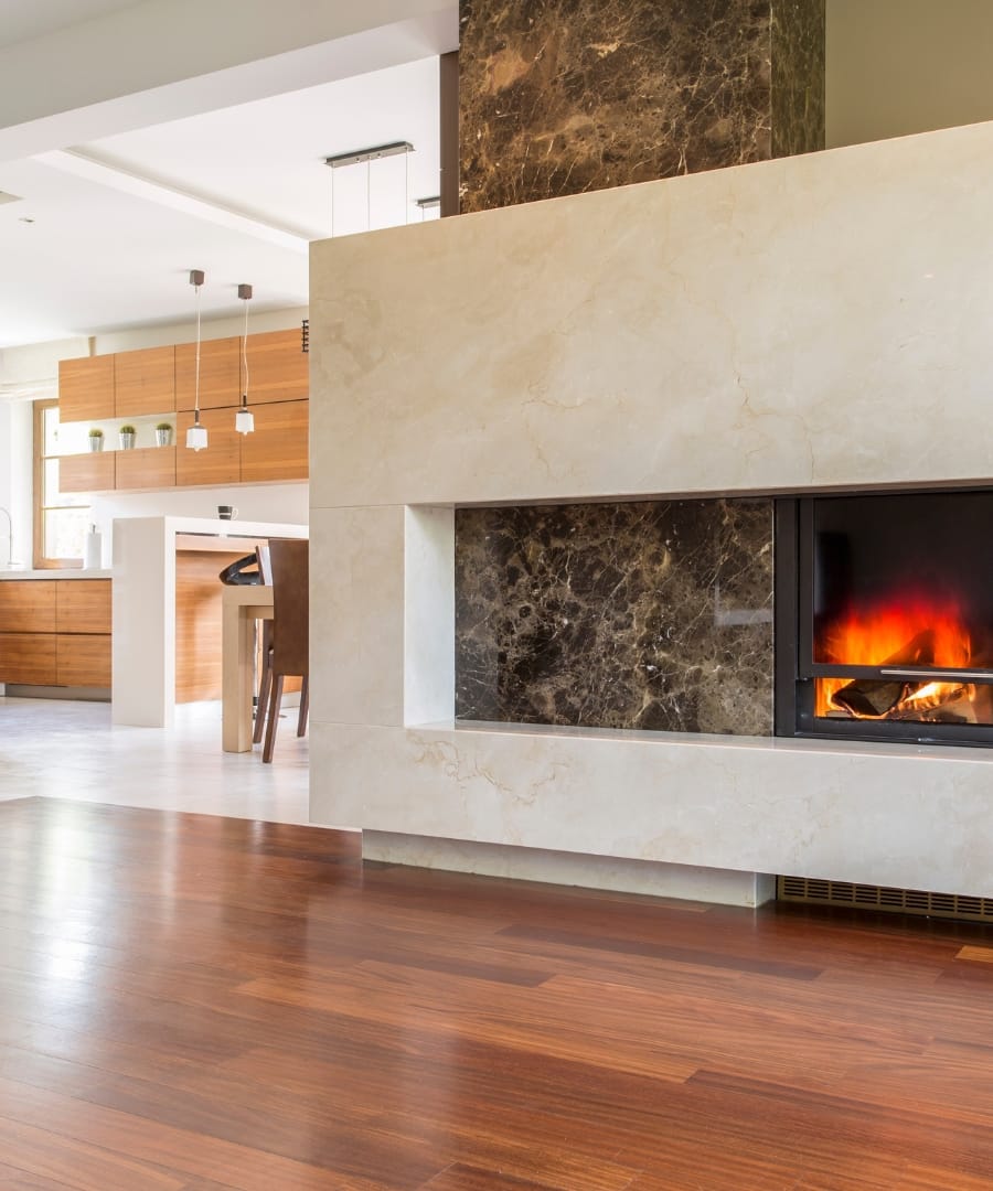 marble fireplace