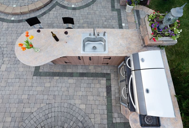 outdoor kitchen worktop