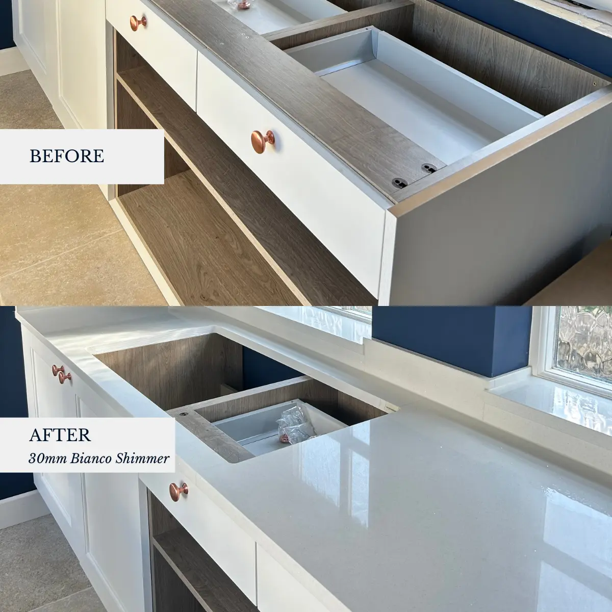 before after marble top picture