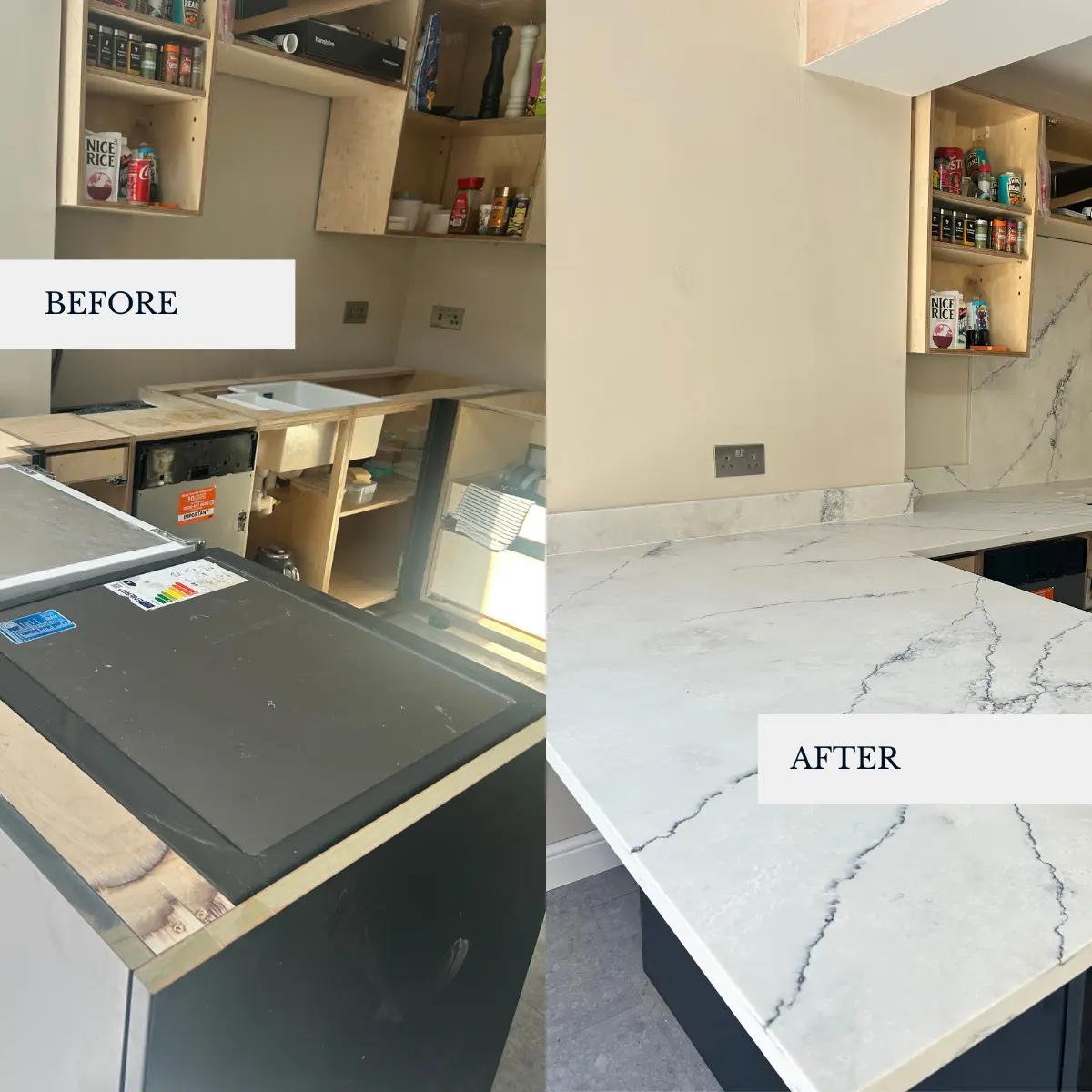 before after marble top picture