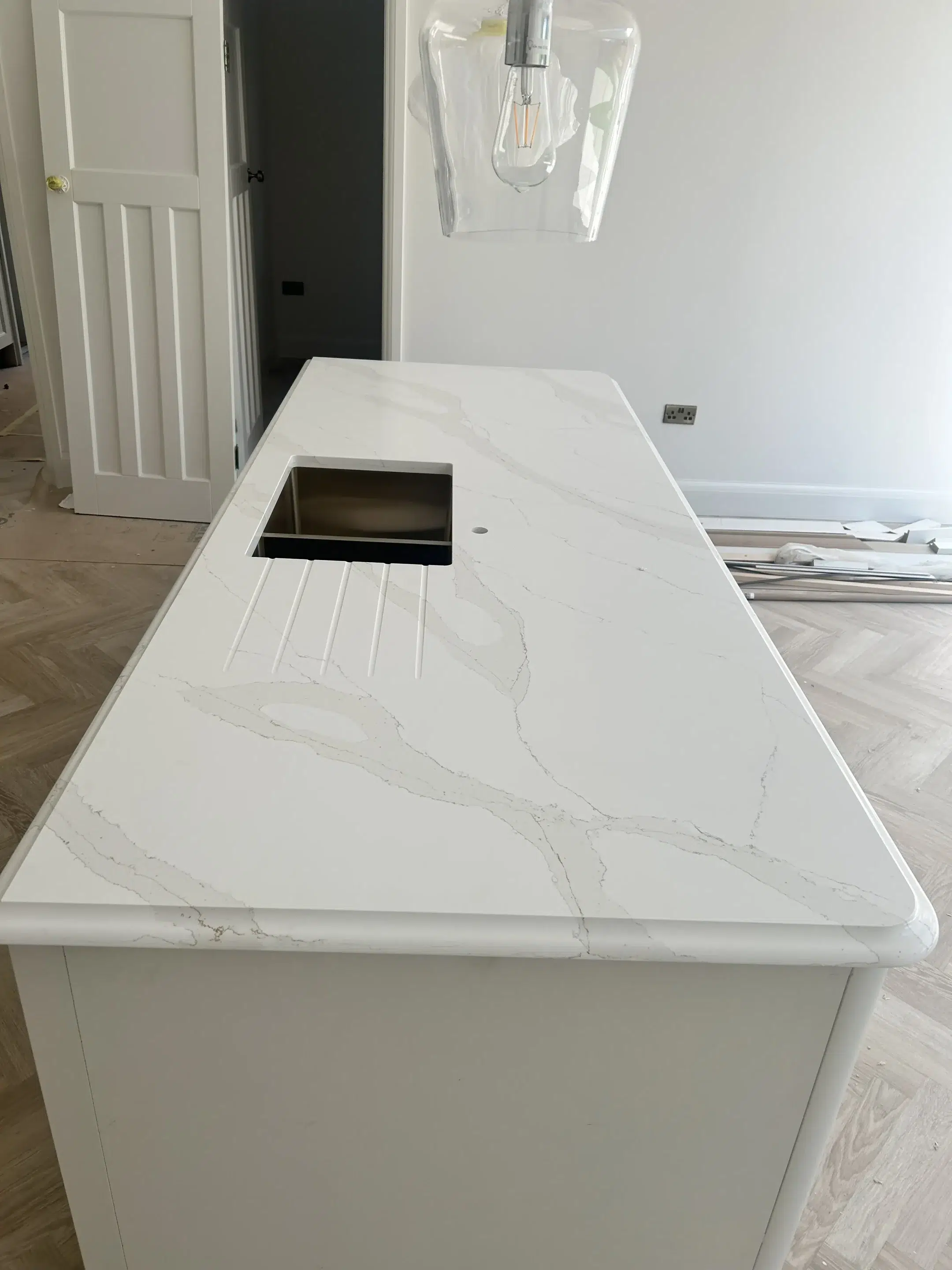 30mmm Calacatta Gold island with OG edge